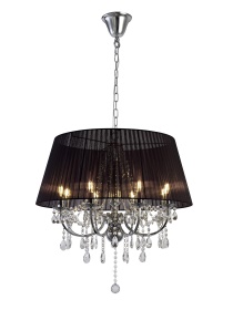 Olivia Polished Chrome-Black Crystal Ceiling Lights Diyas Shaded Crystal Fittings Olivia Polished Chrome-Black Crystal Ceiling Lights Diyas Shaded Crystal Fittings